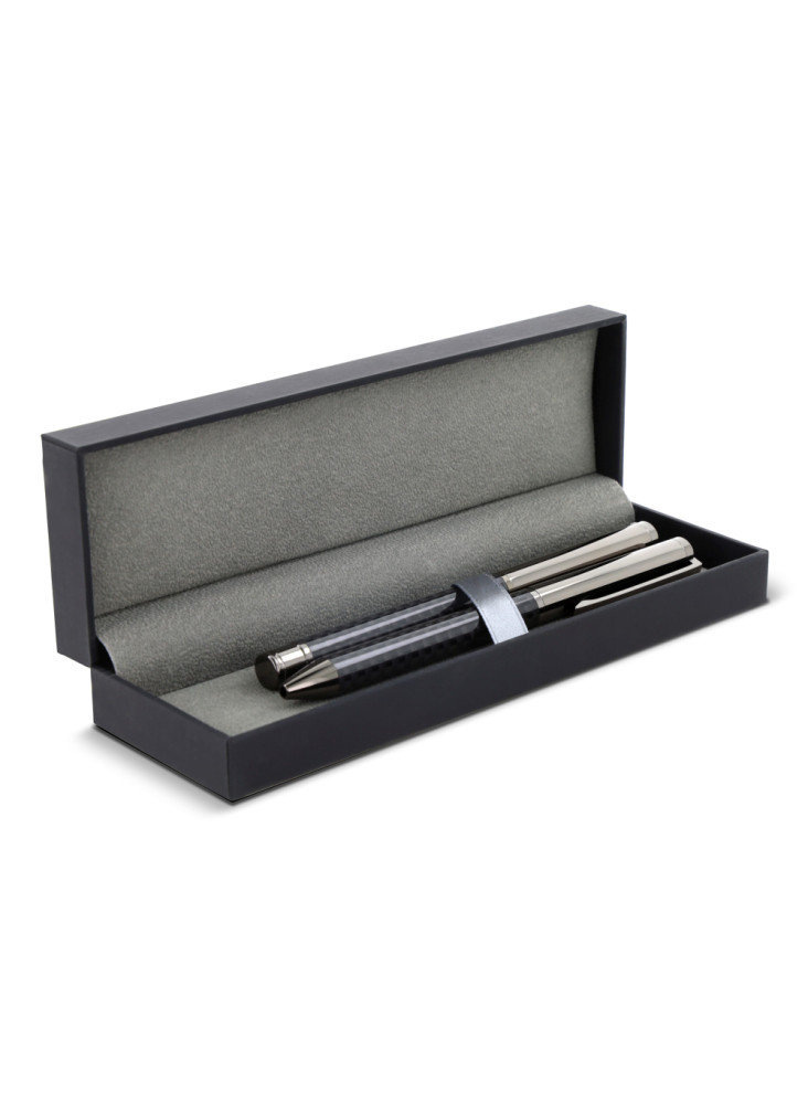  Ensemble stylo à bille et stylo roller en métal dans un coffret cadeau