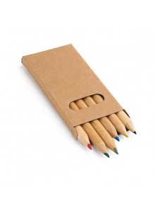 objet publicitaire - promenoch - Boîte 6 Crayons Couleurs  - Crayon Papier & Couleurs