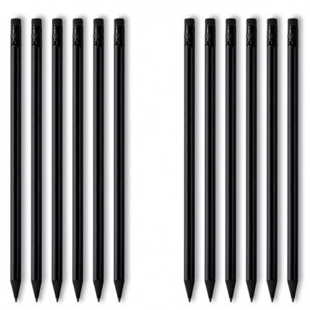 12 Crayons Papier Noir