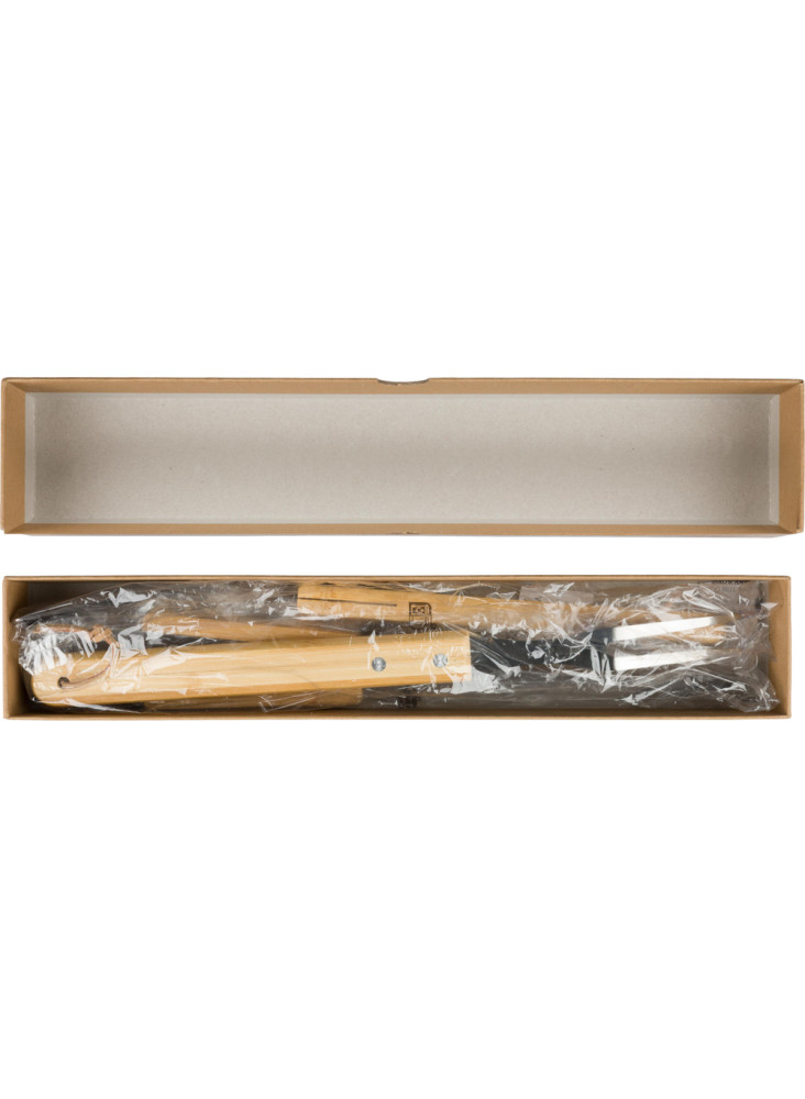 Set barbecue Kaitlyn | Inox | 3 pcs | Manches en bois