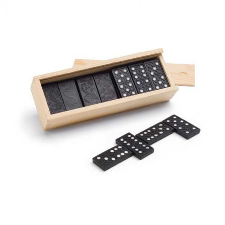 Jeux de Domino dans un coffret en bois personnalisable