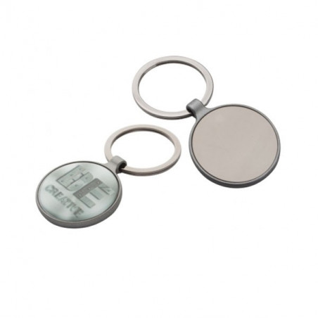Porte-clés rond en métal