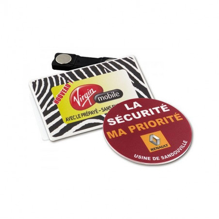 Badge avec aimant