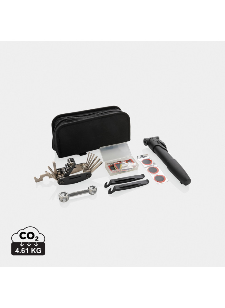 Kit de réparation vélo 17 pièces