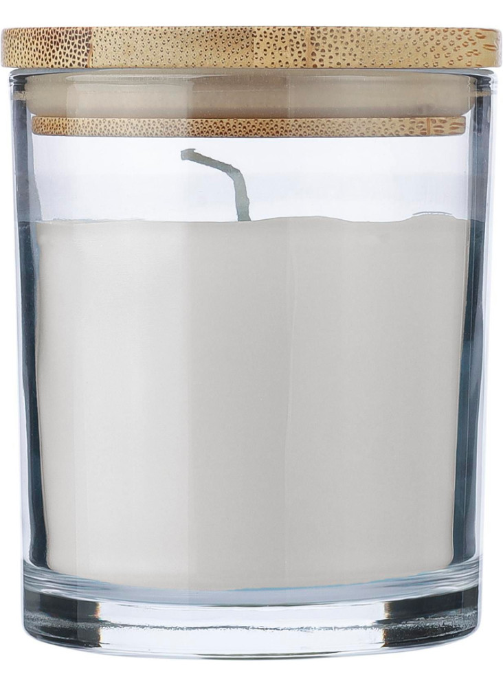 Bougie Riven | Verre avec couvercle bambou
