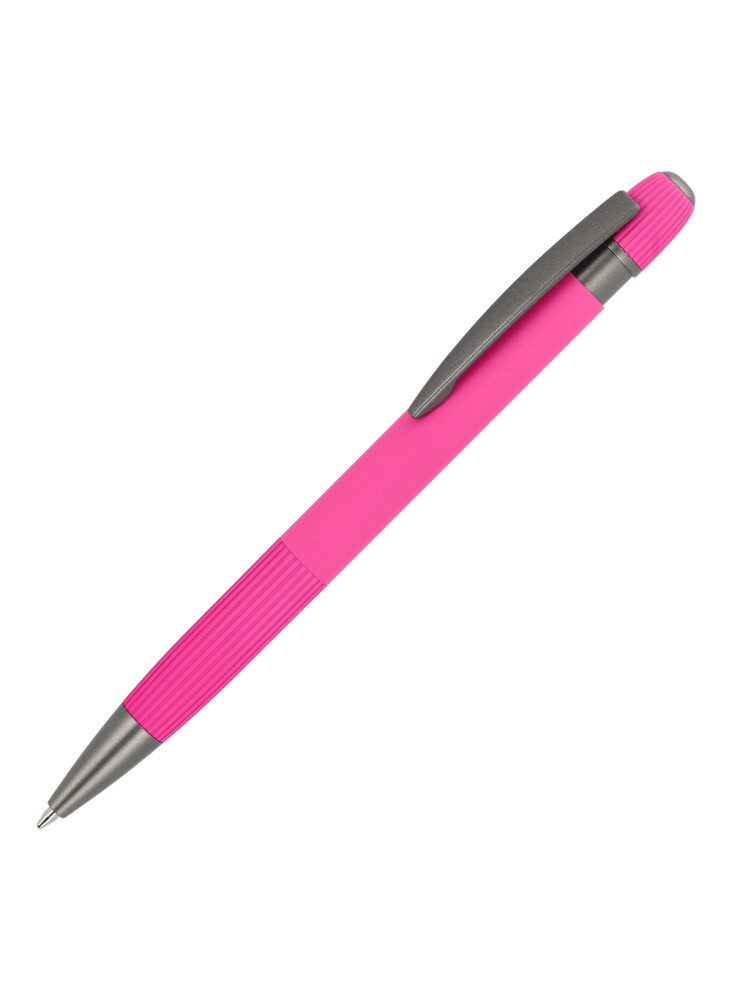 Stylo à bille en aluminium Toulouse Softtouch