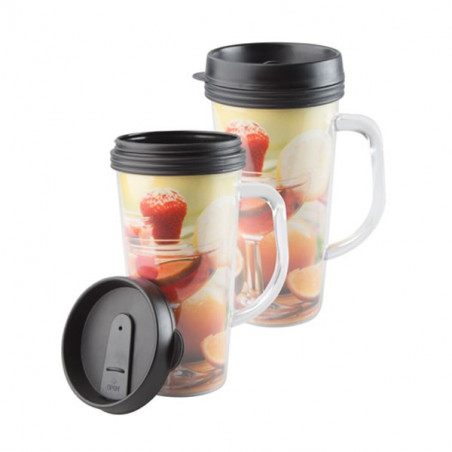 Mug Thermos avec poignée impression quadri 450ml publicitaire