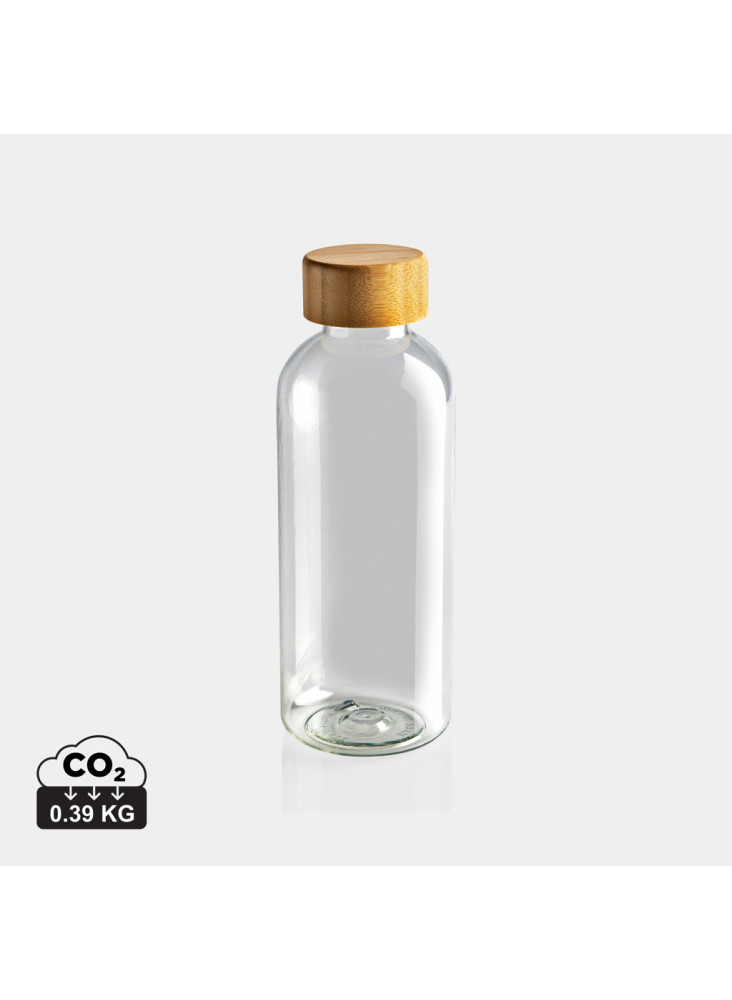 Bouteille 600ml en rPET RCS avec couvercle en bambou