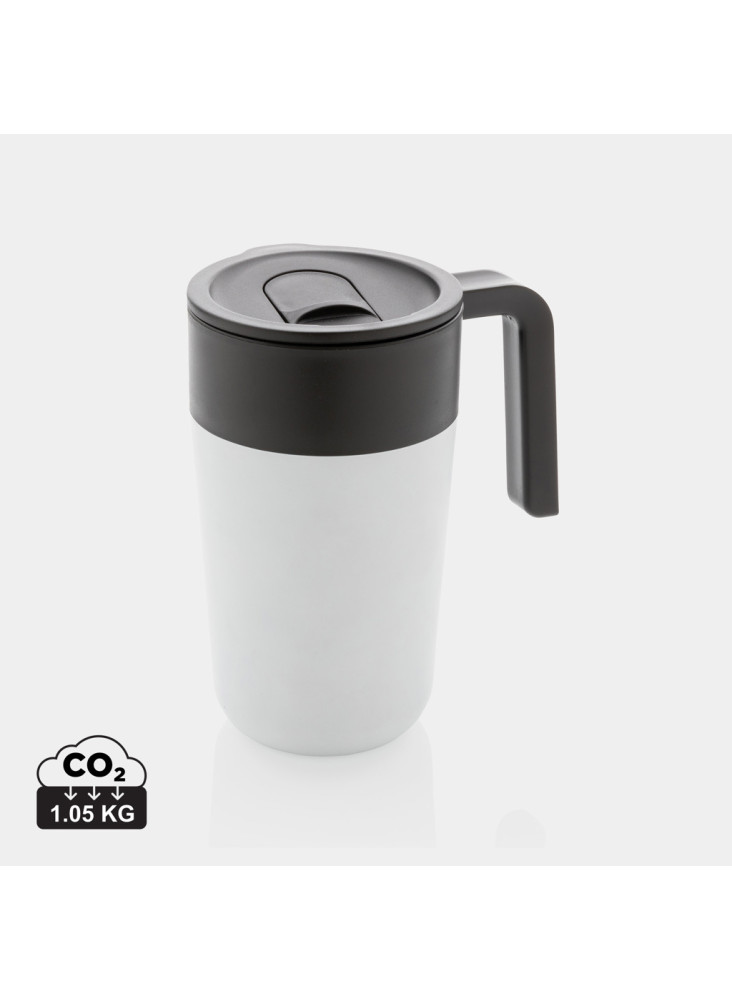 Tasse en acier inoxydable et PP recyclé GRS avec poignée