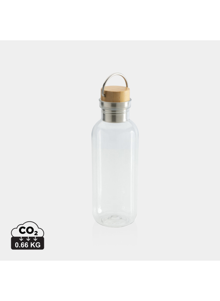 Bouteille 680ml en rPET RCS, couvercle en bambou