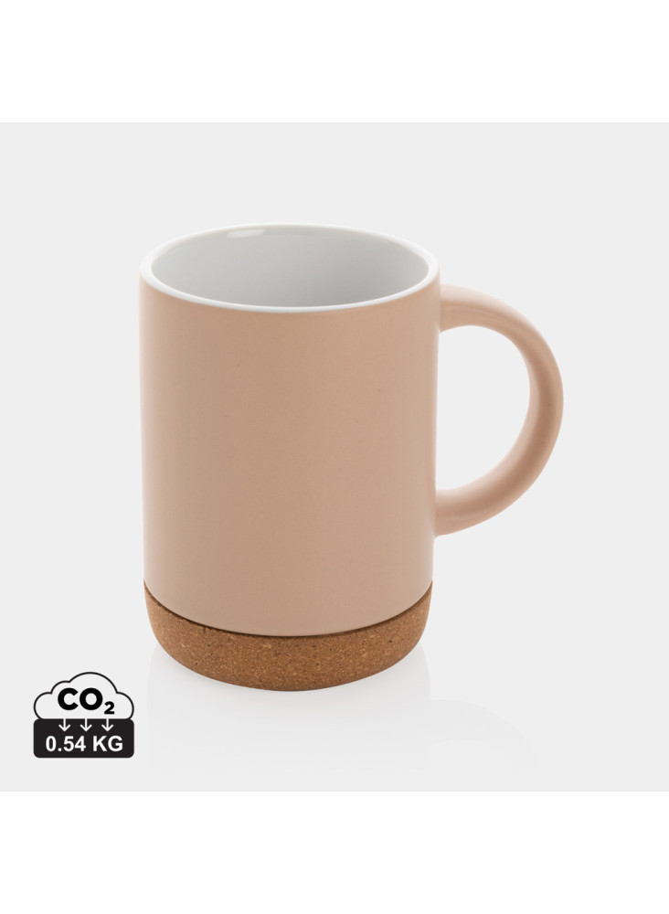 Mug 280ml en céramique avec base en liège