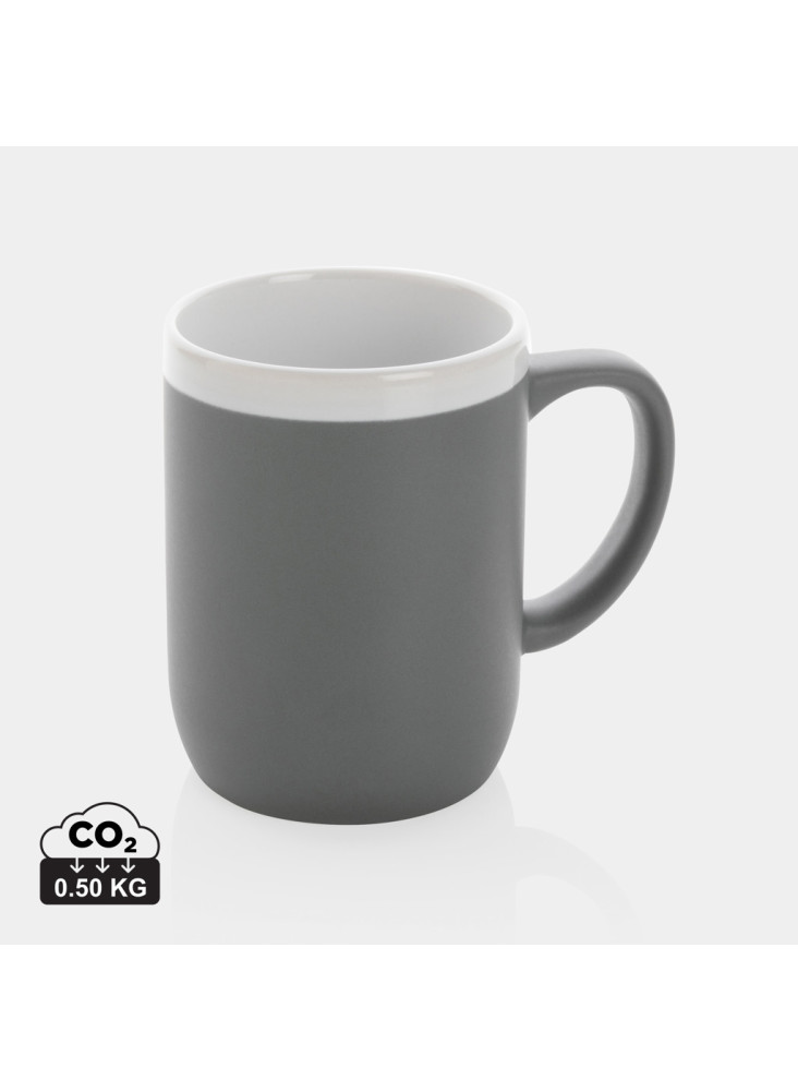 Mug 300ml en céramique avec bord blanc