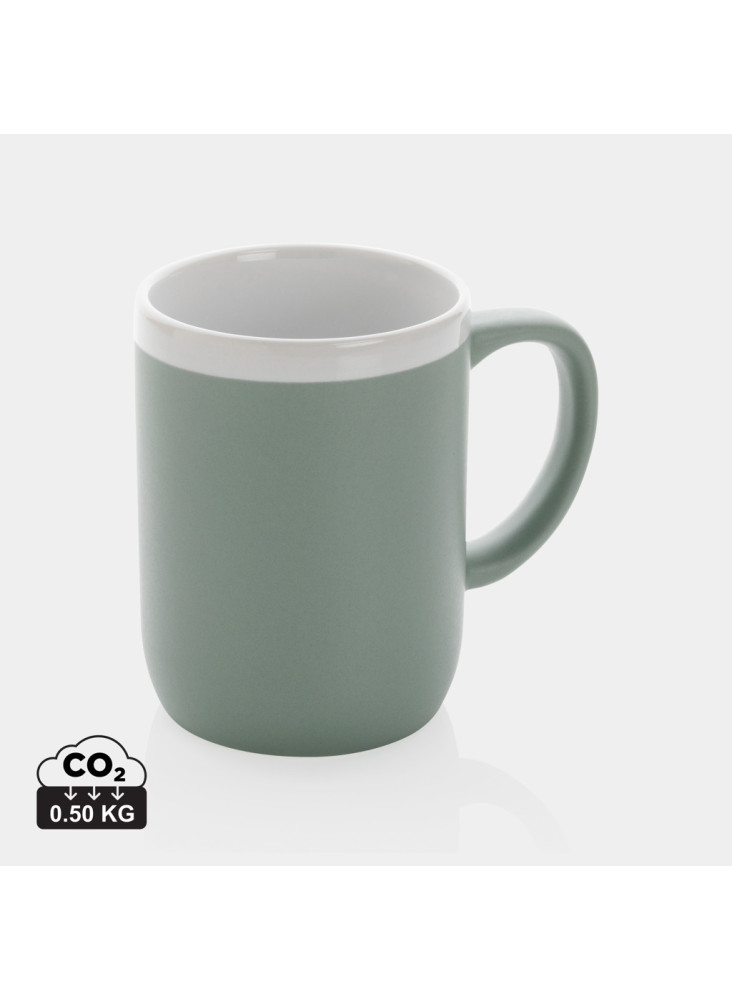 Mug 300ml en céramique avec bord blanc