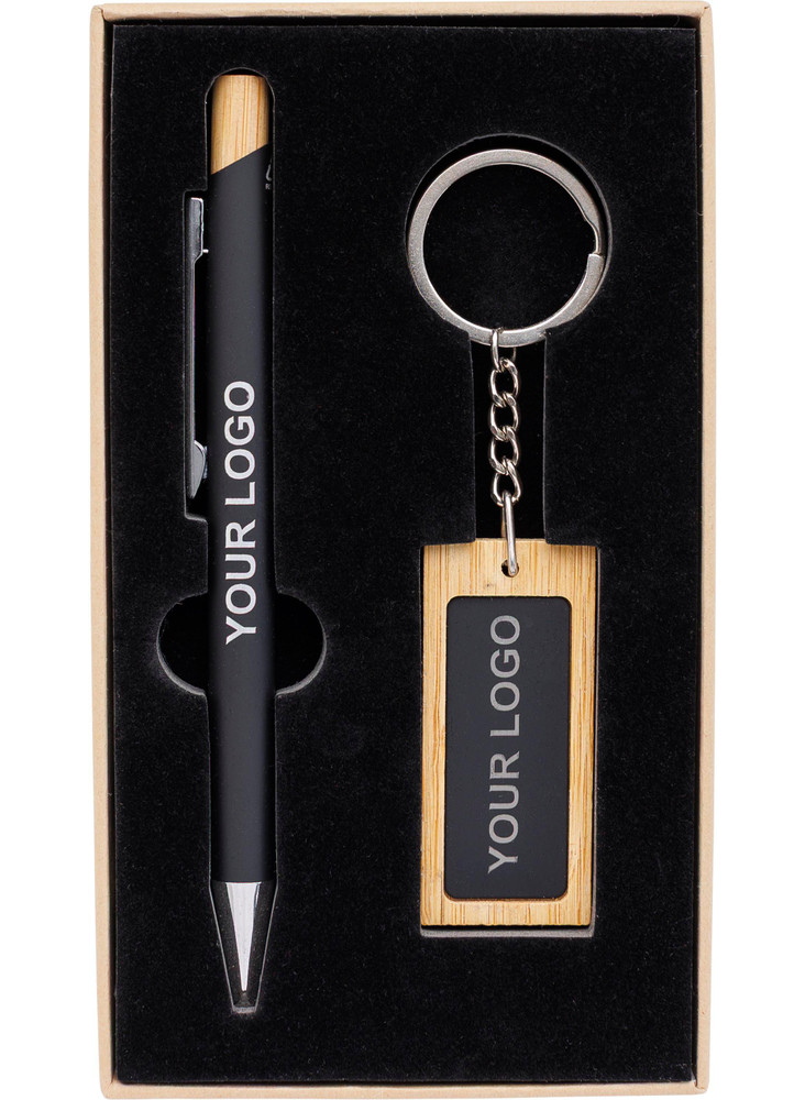 Coffret cadeau Zaid | Stylo à bille et porte-clés