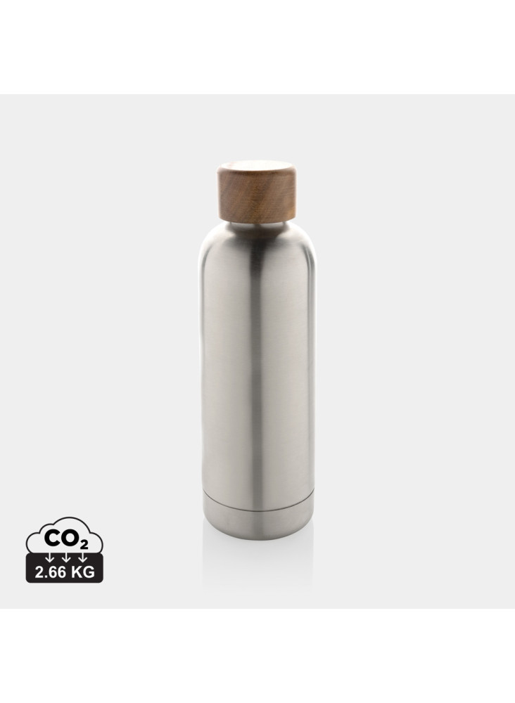 Bouteille iso en acier inoxydable recyclé certifiée RCS Wood