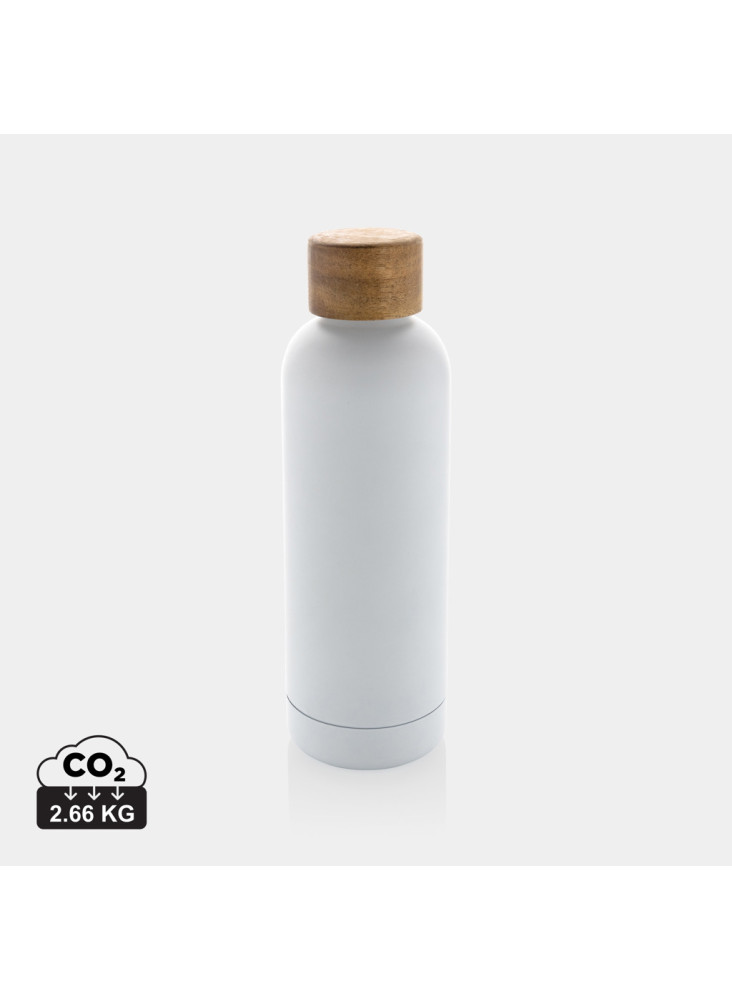 Bouteille iso en acier inoxydable recyclé certifiée RCS Wood