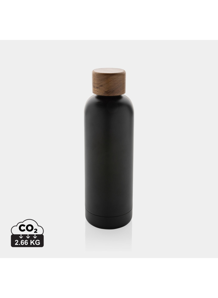Bouteille iso en acier inoxydable recyclé certifiée RCS Wood