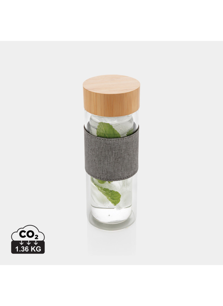Bouteille à double paroi en verre Impact