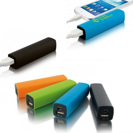 Power Bank 2200 mAh touché gomme publicitaire