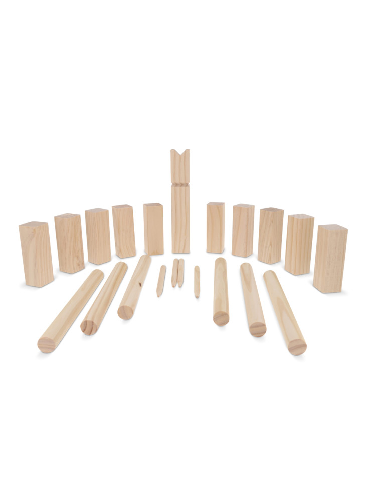 Jeu Kubb en bois en pochette