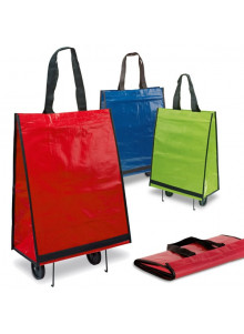 objet publicitaire - promenoch - Trolley Courses Pliable Shopping   - Sac Shopping & Course