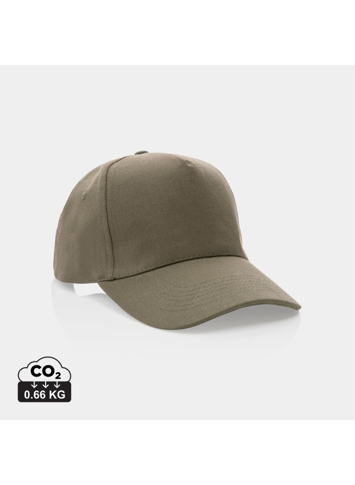 Casquette 5 panneaux en coton recyclé 280gr IMPACT