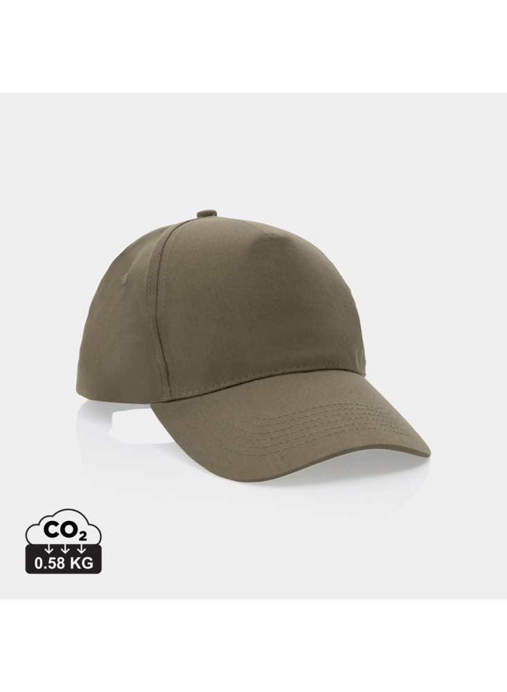 Casquette 5 panneaux en coton recyclé 190gr IMPACT
