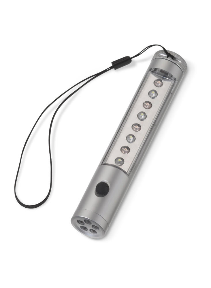 Lampe torche alu 5 + 8 LED avec aimant