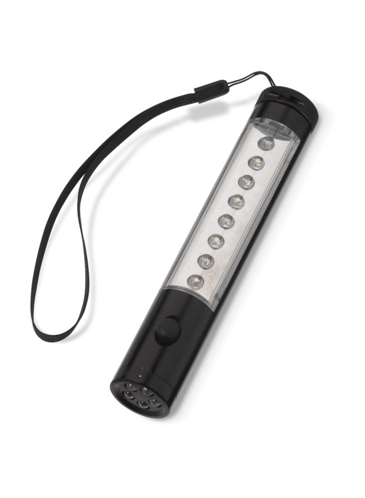 Lampe torche alu 5 + 8 LED avec aimant