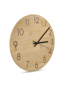 Horloge murale en bambou