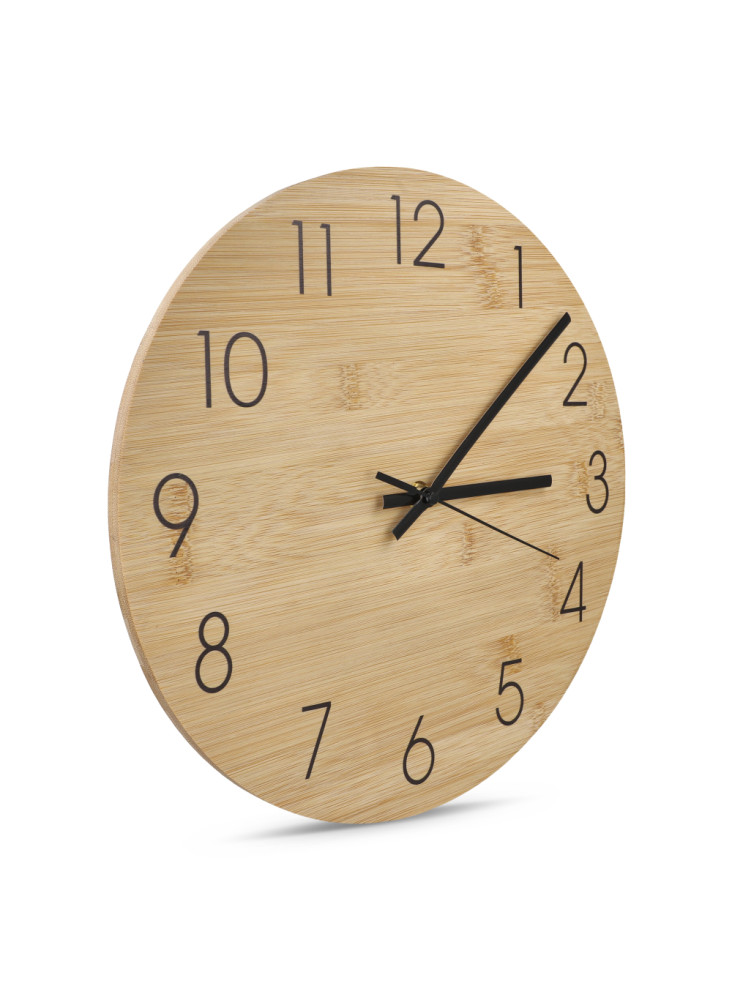 Horloge murale en bambou