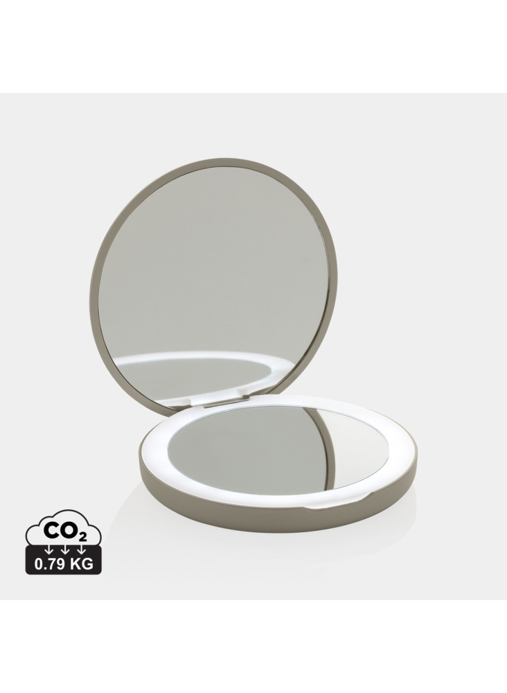 Miroir de maquillage à LED en plastique recyclé RCS Lumora