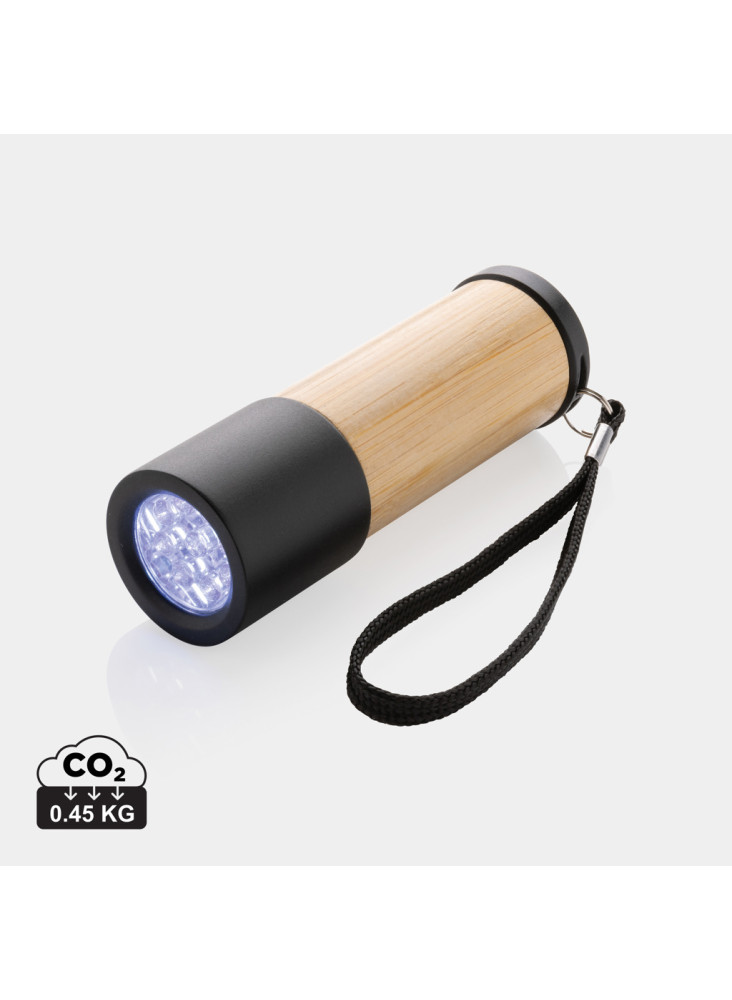 Lampe torche en bambou et plastique recyclé RCS