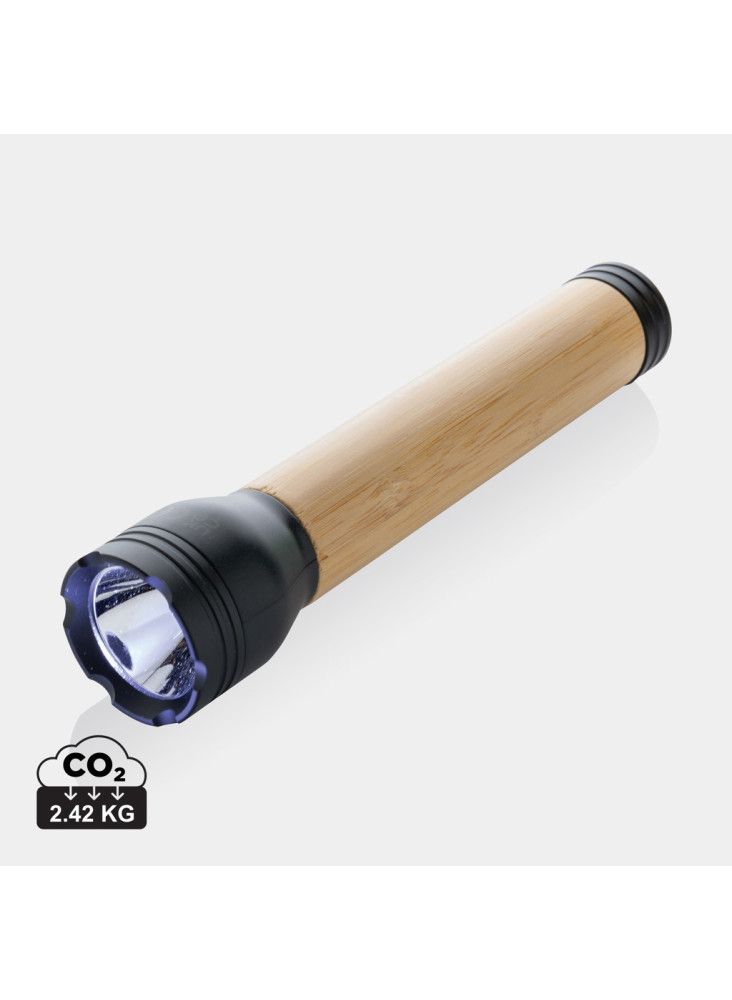 Lampe 5W en plastique recyclé RCS et bambou Lucid