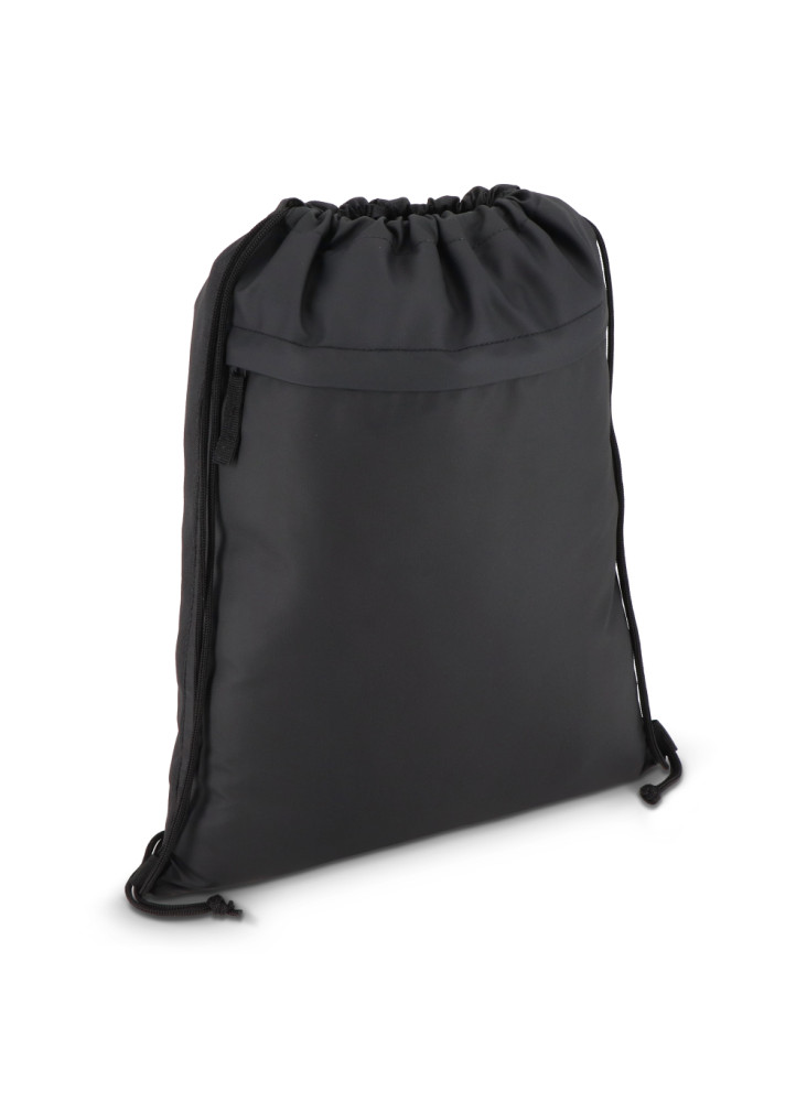 Sac à cordon en R-PET 600D enduit PU, dimensions 33 x 42 cm