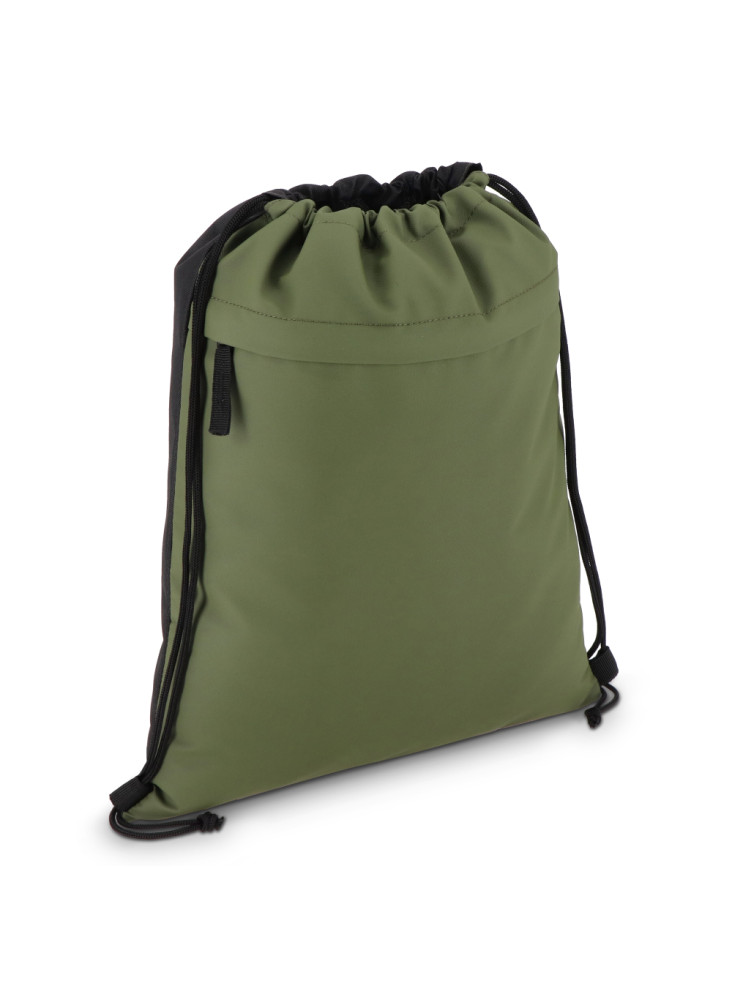 Sac à cordon en R-PET 600D enduit PU, dimensions 33 x 42 cm