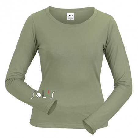 T-shirt Majestic pour femme manche longue personnalisable