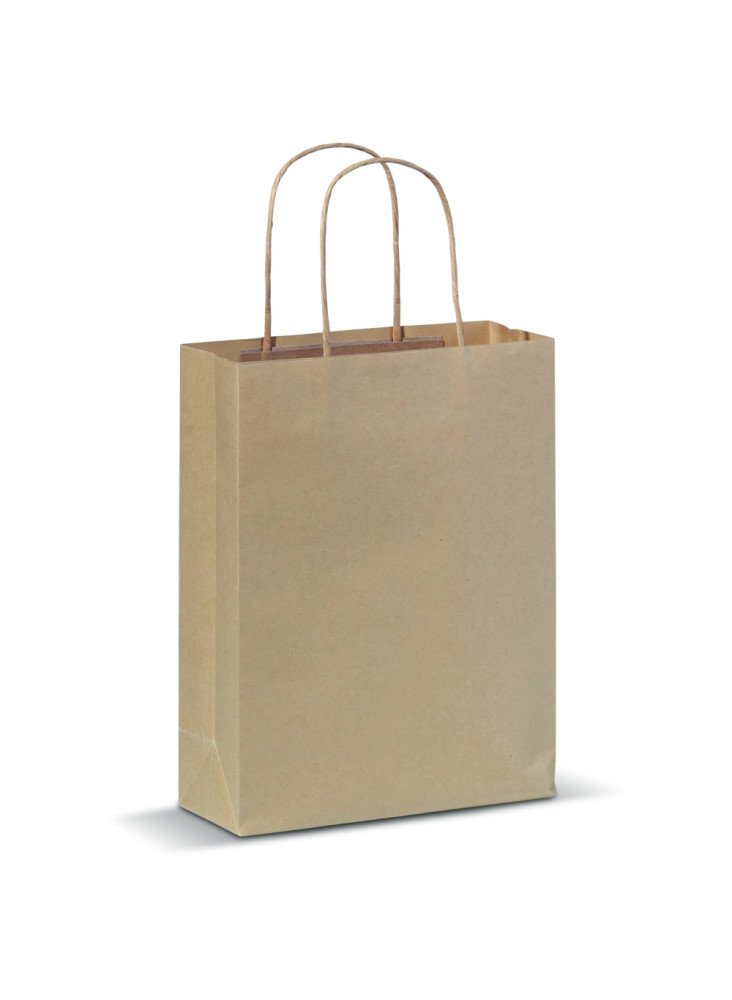 Sac papier anses torsadées 90g/m² 18x8x22cm
