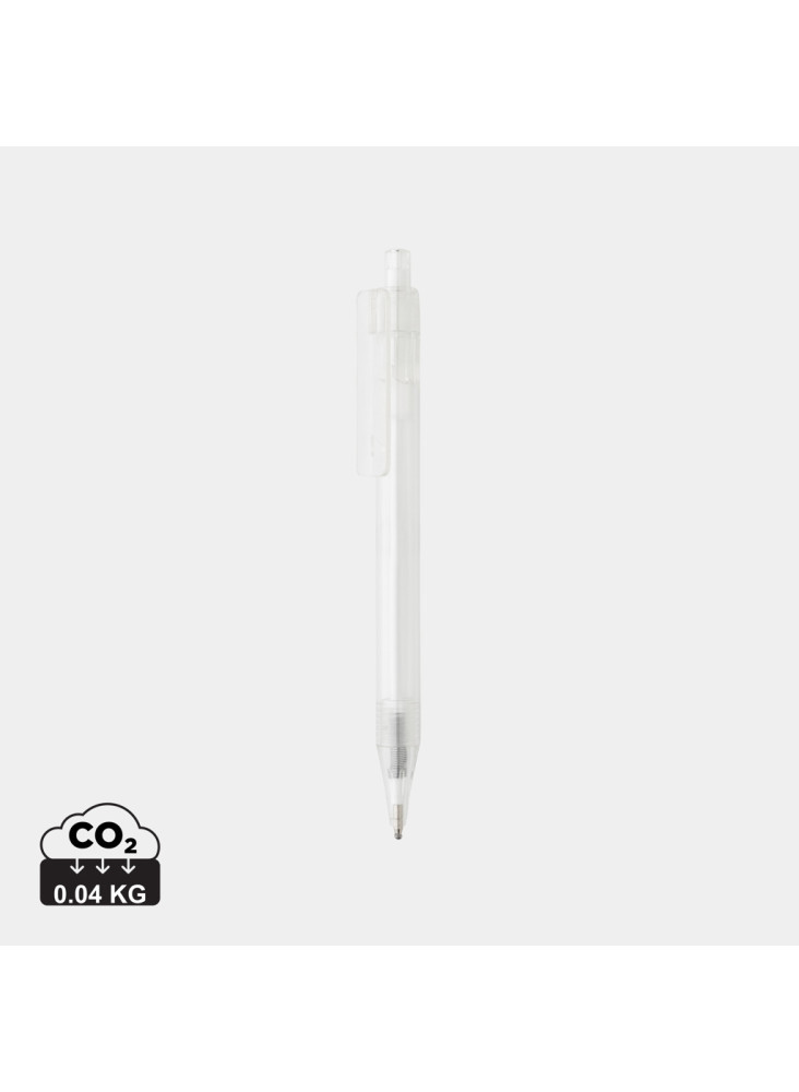 Stylo transparent X8 en rPET GRS