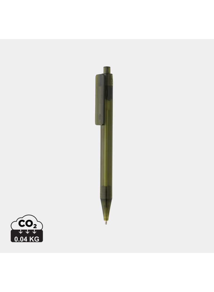 Stylo transparent X8 en rPET GRS