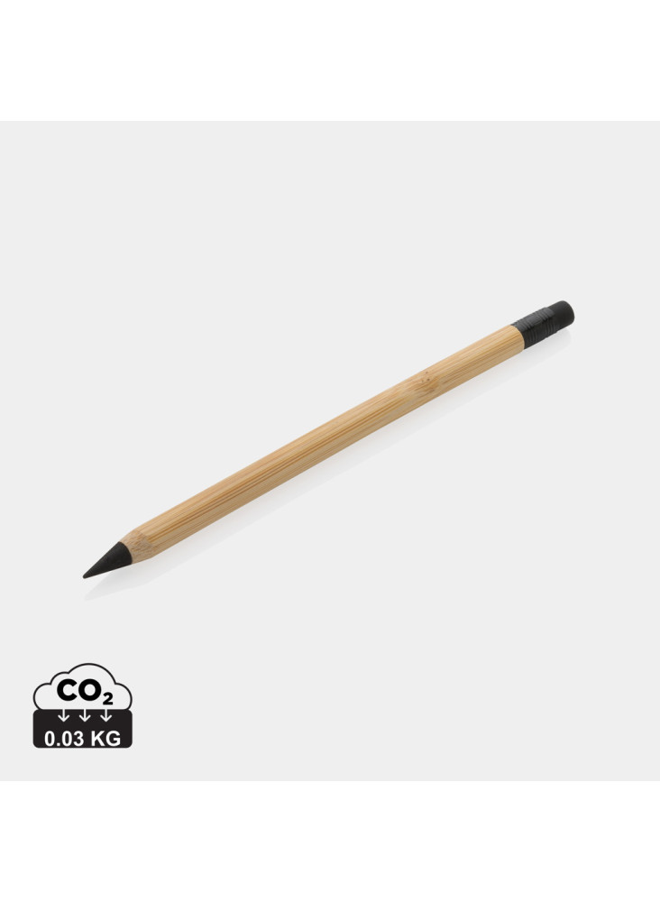 Crayon infini en bambou avec gomme