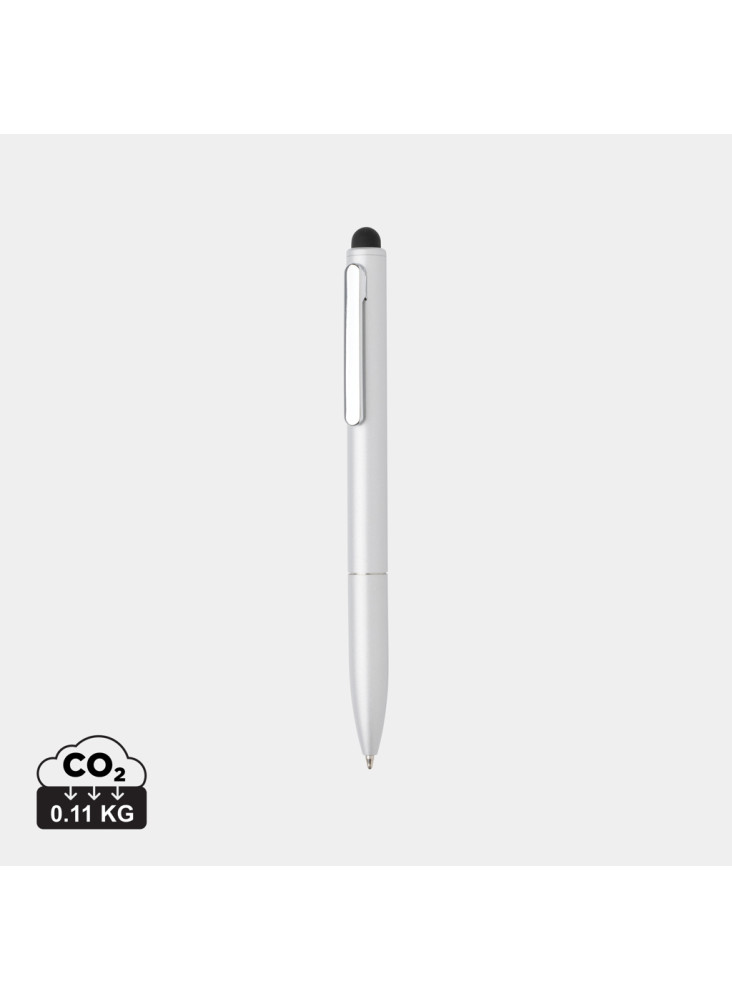 Stylo en aluminium recyclé certifié RCS avec stylet Kymi
