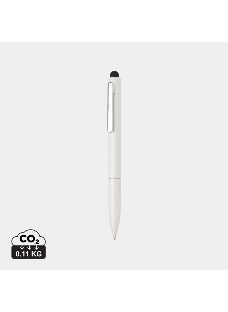 Stylo en aluminium recyclé certifié RCS avec stylet Kymi