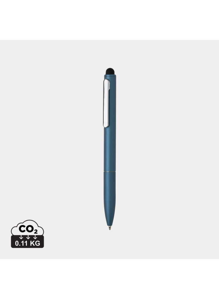 Stylo en aluminium recyclé certifié RCS avec stylet Kymi