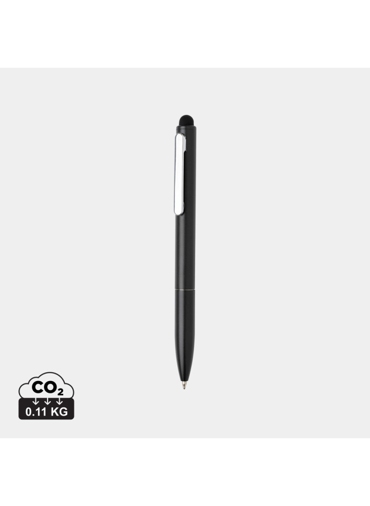 Stylo en aluminium recyclé certifié RCS avec stylet Kymi