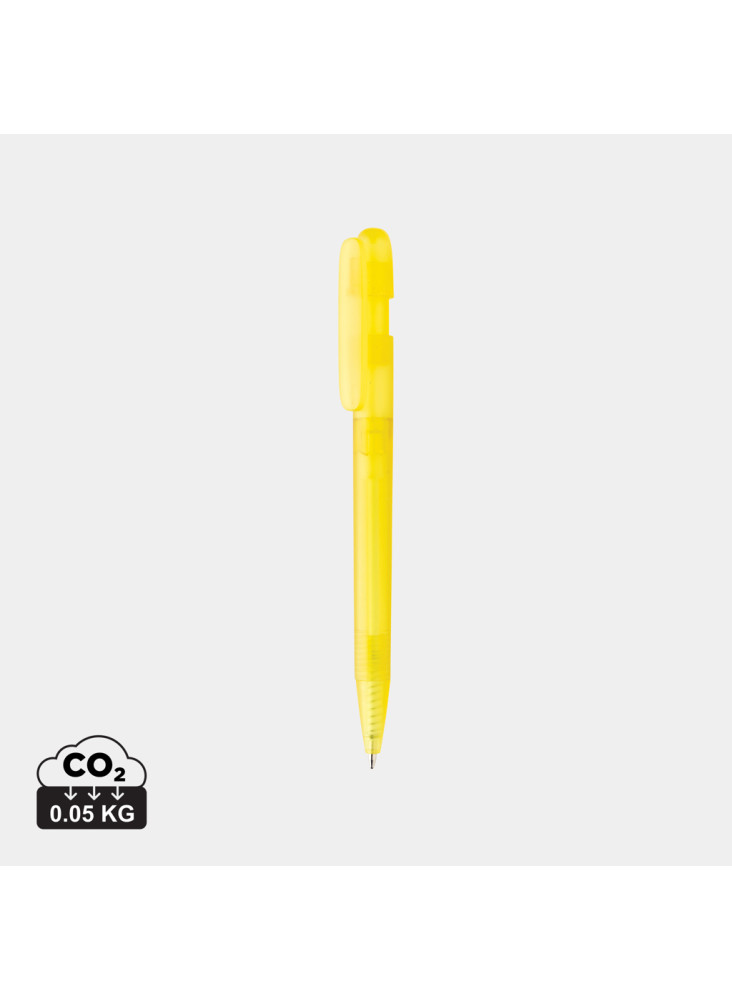 Stylo transparent en ABS recyclé et certifié GRS Devin