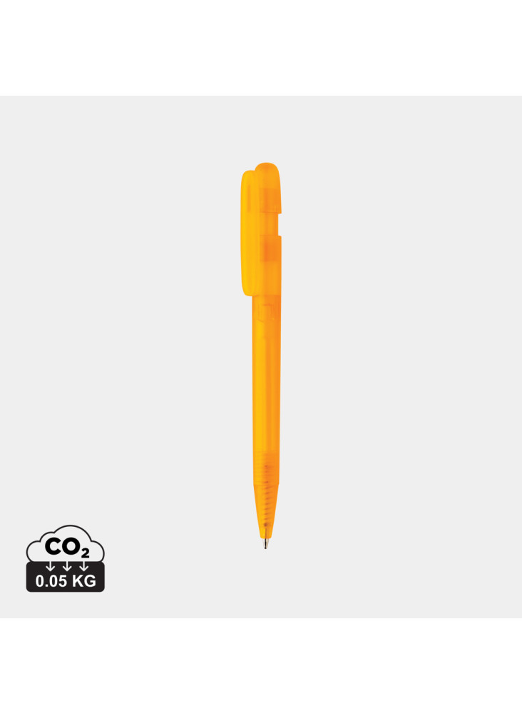 Stylo transparent en ABS recyclé et certifié GRS Devin