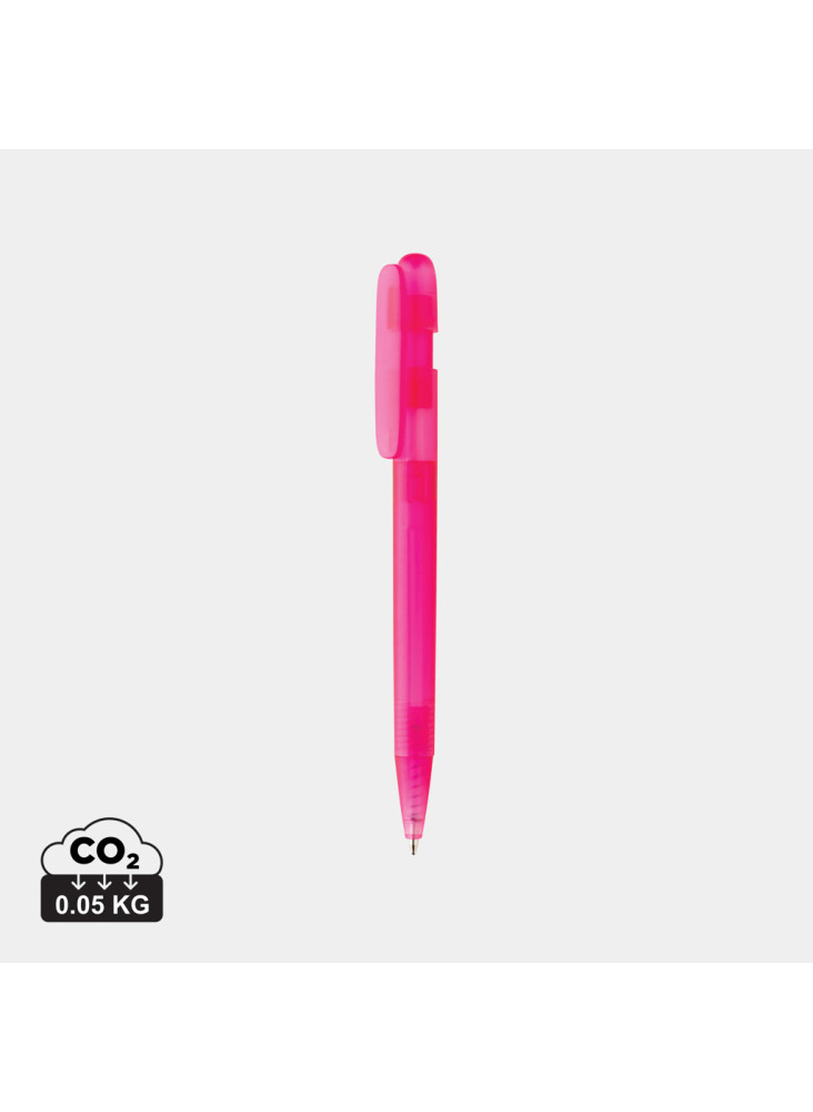 Stylo transparent en ABS recyclé et certifié GRS Devin