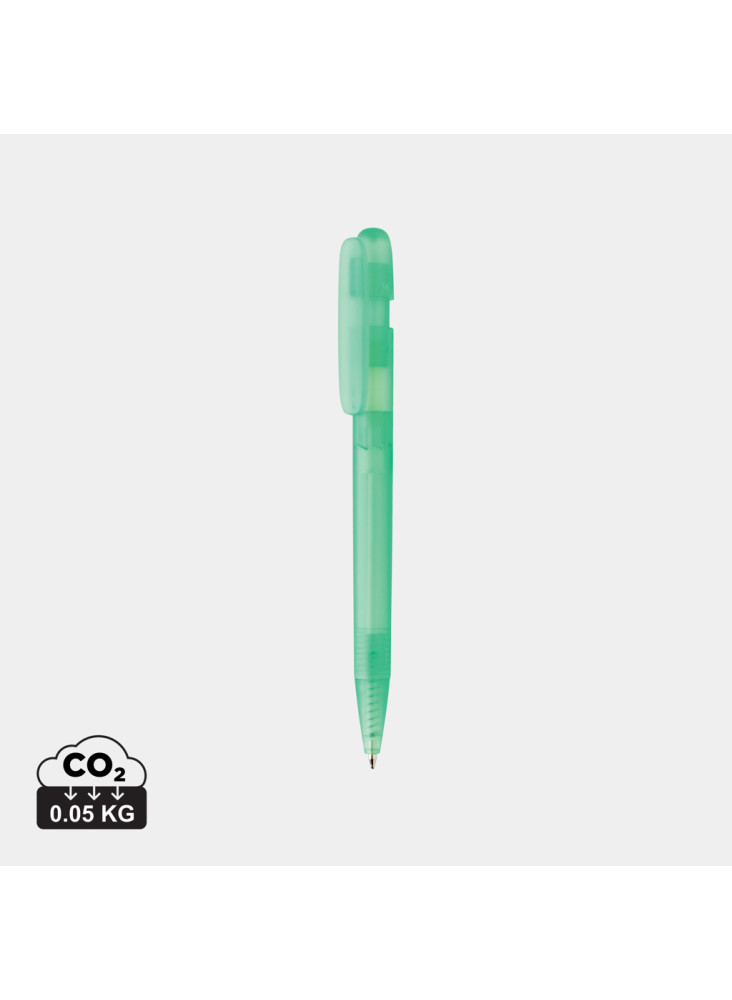 Stylo transparent en ABS recyclé et certifié GRS Devin