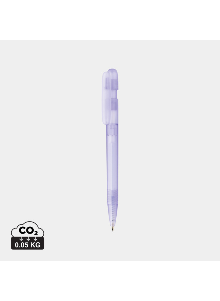 Stylo transparent en ABS recyclé et certifié GRS Devin